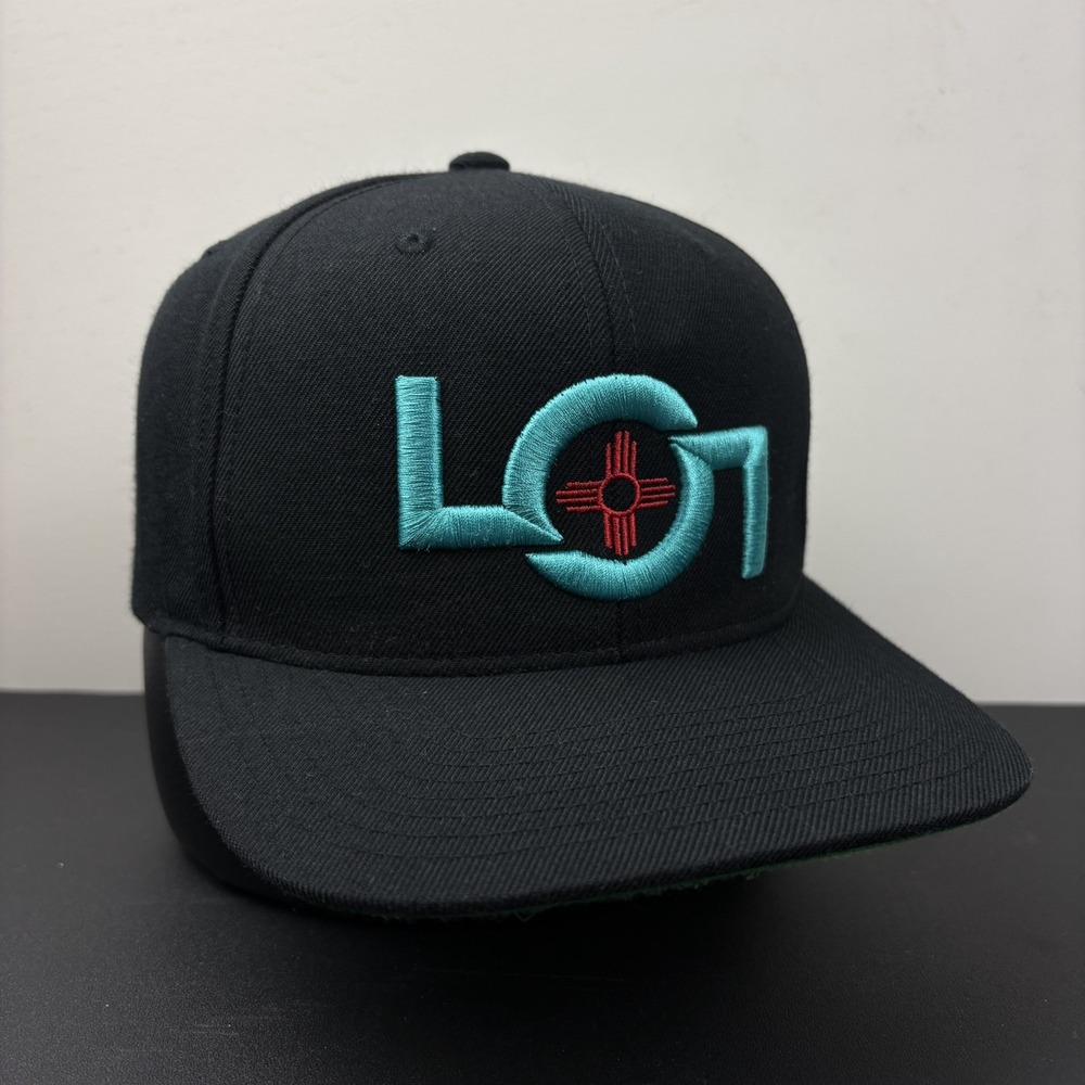 New Mexico Turquoise Zia Sun Wool Black Snapback Hat Pride NM Adjustable Cap